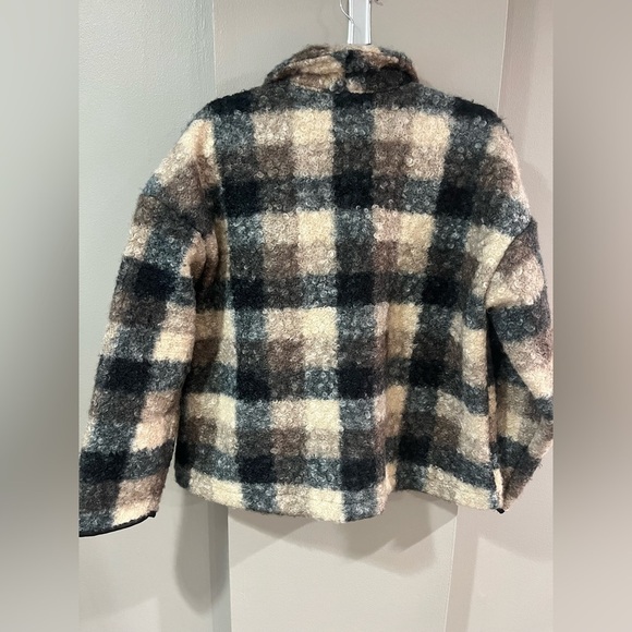 Knox Rose Oversized Fuzzy Shacket Blazer Sweater Size Large - Picture 3 of 9